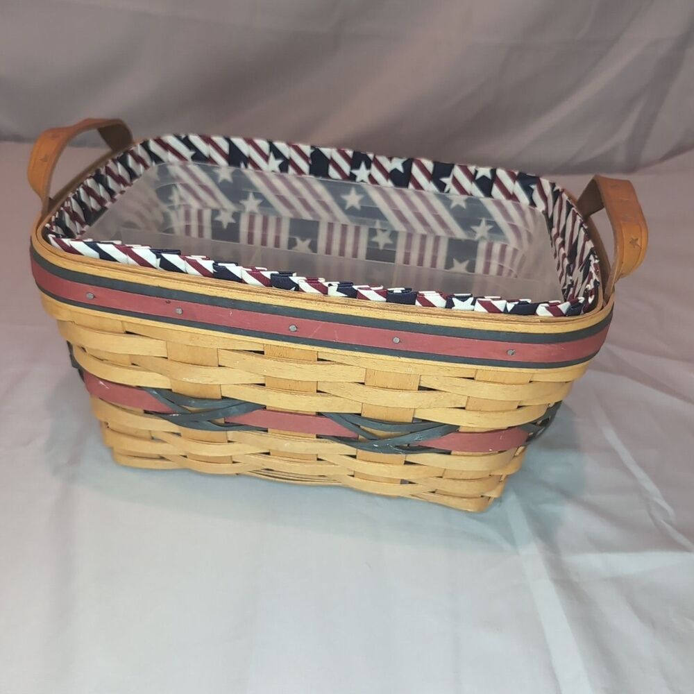 Longaberger 20th Century Celebration American Sparkler Basket w/ divided liner